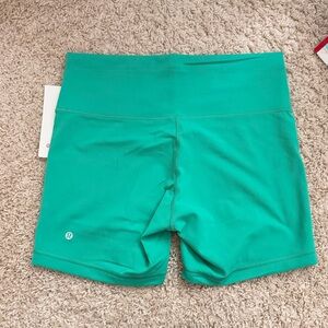 lululemon athletica Teal Bike Shorts Size 14 NEW